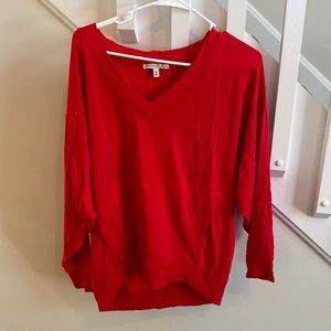 Womens Red Medium Express Long sleeve sweater
